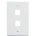 ADI PRO 0E-FP2WH 2-Port Single Gang Faceplate, 2-Pack, White
