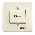 RCI 909S-MO Surface Mount Rocker Switch, Momentary, Engraved with a Key Symbol, Beige