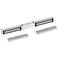 Locknetics MG600DT-2 Series Double Electromagnetic Lock, 600 lb Holding Force, Satin Stainless Steel