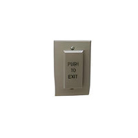 Dortronics W5286-ETxE1 5286 Series Single Gang Push Plate Switch, Adjustable 2-60 Second Exit Timer, DPDT Output, "PUSH TO EXIT"
