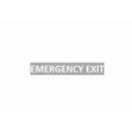 SigCom 880-0090-C/W Label for SPECTRUM Pull Stations Lower Section "EMERGENCY EXIT", White Text, Clear Label