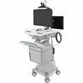 Ergotron SV44-57T1-1 StyleView® Telemedicine Cart, Back-to-Back Monitors, Powered, US/CA/MX