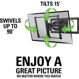Sanus VLF628-B1 Full Motion+ TV Wall Mount for 46"-90" TVs