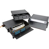 OCC RTS4U-12APB CRTS4U-12APB Fiber Enclosure, Rack Mount, 4RU, Sliding, 12 Adapter Plates, Black