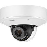 Hanwha XNV-8081RE X-Series 5MP IR Outdoor Vandal Dome Camera with PoE Extender, 3.6-9.4mm Varifocal Lens, White