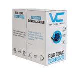 Vertical Cable 107-1952BK/6Q1BX RG6 Quad Shield Coaxial Cable - 1000ft (Black)