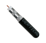 Vertical Cable 107-1952BK/6Q1BX RG6 Quad Shield Coaxial Cable - 1000ft (Black)