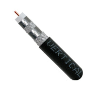 Vertical Cable 107-1952BK/6Q1BX RG6 Quad Shield Coaxial Cable - 1000ft (Black)