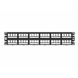 Panduit NKFPL48 NetKey Patch Flat Panel, Front Access, 48-Port and Labels, Black (Pack of 10)