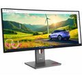 Lenovo 64ADGAR1UZ ThinkVision P34WD-40 34" Class UWQHD Curved Screen LED Monitor - 21:9 - Eclipse Black