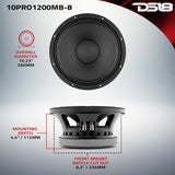 10' Mid-Bass Loudspeaker 600 Watts Rms 8-Ohm - detail view | Silarius