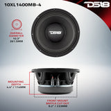 XL 10' Mid-Bass Loudspeaker 700 Watts Rms 4-Ohm - detail view | Silarius