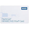 HID 1431BGGMVM FlexSmart 1431 MIFARE and Prox Combo PVC 1K Printable Smart Card, Programmed 125KHz and 13.56MHz, Glossy Front and Back, Matching Numbers, Vertical Slot, White
