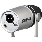 Shure MV7 Podcast Microphone Kit with Shure SRH440 Headphones & Mic Stand (Silver)