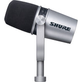 Shure MV7 Podcast Microphone Kit with Shure SRH440 Headphones & Mic Stand (Silver)