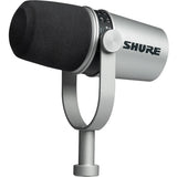 Shure MV7 Podcast Microphone Kit with Boom Arm (Silver)