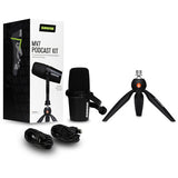 Shure MV7 Podcast Microphone Kit with Tabletop Tripod and Headphones (Black)