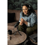 Shure MV7 Podcast Microphone Kit with Tabletop Tripod and Headphones (Black)