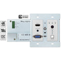 Key Digital KD-X2X1WVTx 4K 18G 2x1 HDBaseT PoH Wallplate Switcher, Transmitter, 40m
