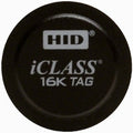 HID 2063HKSMN iCLASS 206x 32K Tag with Adhesive Back, Programmed, Matching Numbers, Black with Logo