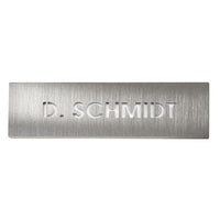 DoorBird D21X Nameplate for One Call Button, Individual Engraving, Brushed (BRUSHEDV4A)