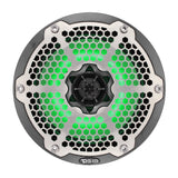 8' Marine 2-Way Hybrid Speaker with RGB LED, Compression Driver and Neodymium Magnet | 350W RMS 4-Ohm - rear view | Silarius