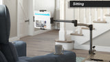 LEVO G2 Table Clamp Tablet Stand - Gunmetal Black - rear view | Silarius
