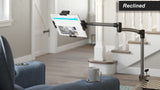 LEVO G2 Table Clamp Tablet Stand - Gunmetal Black - front view | Silarius