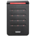 HID 40KNKS-00-00003W Signo 40K Pigtail Keypad Reader with Standard Profile, Wiegand, 32-Bit, 26-Bit Message, Red LED, Red Keypad Backlight, Black with Silver Trim