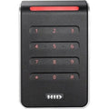 HID 40KNKS-01-00001H Signo 40K Pigtail Keypad Reader with Seo Profile, Wiegand, 4-Bit Message, Red LED, Red Keypad Backlight, Black with Silver Trim