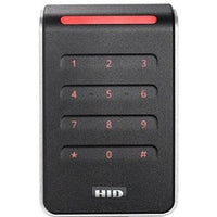 HID 40KTKS-00-000000-HD01 Signo 40 Wall Mount Keypad Reader, Terminal Strip Connection, HID Logo, Black with Silver Trim