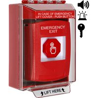 STI G3A082EX-EN G3 Multipurpose Push Button, No Camera, Key-To-Reset, 14220 Surface Cover with Sound, EMERGENCY EXIT Lab