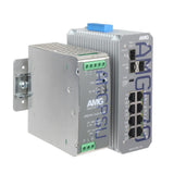 AMG Systems AMG2035 90° DIN Rail Wall Mounting Bracket with Extension for Single or Dual Units