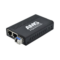 AMG Systems AMG210M-2G-1SS1A 2+1 Commercial Media Converter, 2-Port 10/100/1000Base-T(x) RJ45, 1-Port 1000Base-Fx, Singlemode, 1-Fiber, 1310nm, A-Side, LC Connector