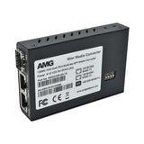 AMG Systems AMG210M-2G-1SS1B 2+1 Commercial Media Converter, 2-Port 10/100/1000Base-T(x) RJ45, 1-Port 1000Base-Fx, Singlemode, 1-Fiber, 1550nm, B-Side, LC Connector
