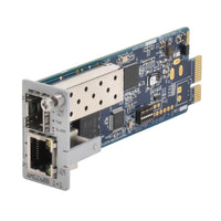 AMG Systems AMG260B-1G-1S Series Industrial Blade Media Converter Card, 1 x 10/100/1000Base-T(x) RJ45 Port, 1 x 100/1000Base-Fx SFP Port, Blade Rack Power Input