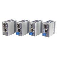 AMG Systems AMG260M-1GAT-1S-P30 Series Industrial PoE Mini Media Converter, 1 x 10/100/1000Base-T(x) RJ45 Port, 1 x 100/1000Base-FX SFP Port
