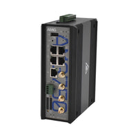 AMG Systems AMG750-1G-4GAT-1U4-P120 Series Industrial 4G/LTE Cat4 USA PoE Router with Dual SIM, 4 x 10/100/1000Base-T(x) RJ45 Ports, 1 x 10/100/1000Base-T(x) RJ45 WAN Port
