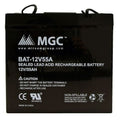 Secutron BAT-12V55A Sealed Lead Acid Battery, 12V, 55 Amp