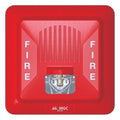 Secutron FHS-400-LF-RR Low Frequency Wall Mount Sounder Strobe, Red