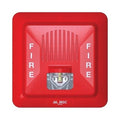 Secutron SPPS-204-25R Wall Mount Square Speaker / Strobe, 25V, Red