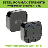 HIDEit ATV4K | 1st + 2nd Gen Apple TV 4K Wall Mount - detail view | Silarius
