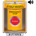 STI SS2282ES-EN Stopper Station Emergency Stop Button with Universal Stopper, Surface Mount, Horn, Key-to-Reset Illuminated, Yellow