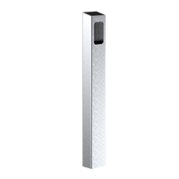 Pedestal Pro 64TOW-AIPH-21-304 47" Stainless Pedestal - Aiphone JV-DVF door station.