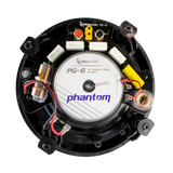 TruAudio PG-6 Phantom™ Series, 2-way in-ceiling speaker, 6.5" glass fiber woofer, 1" titanium swivel tweeter, 5-125 watts, 8 ohm