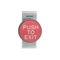 Schlage 625RDEX DA NS 630 620 Series 2-3/4" Mushroom Push To Exit Button, Delayed Action, Narrow Stile, Satin Stainless Steel