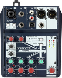Soundcraft 5085980US-01 Notepad-5 5-Channel Analog Mixer with USB