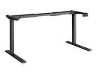 Humanscale FXASC30DB Efloat Next, 2-Leg Adjustable Frame (supports 250lbs), Std Height, Float C- Foot w/ Glides, 29D, Digital Programmable w/ USB, Black