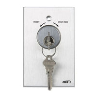 RCI 960 Tamper-Resistant Key Switch, Momentary, Momentary, Brushed Anodized Aluminum