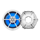 8' Marine 2-Way Hybrid Speaker with RGB LED, Compression Driver and Neodymium Magnet | 350W RMS 4-Ohm - side view | Silarius